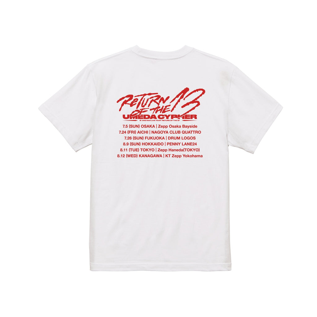 梅田サイファー ROT13 TOUR S/S Tee ROT13 TOUR S/S Tee [WHITE] – UMEDACYPHER OFFICIAL GOODS STORE