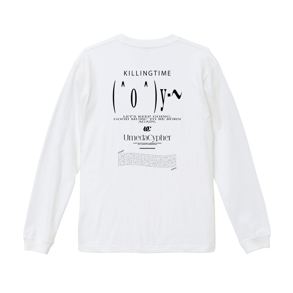 KILLING TIME L/S Tee [WHITE] – UMEDACYPHER OFFICIAL GOODS STORE